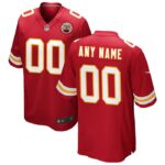 Kansas City Chiefs Nike Custom Game Jersey - Red- 49Native