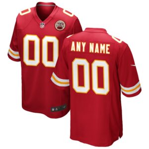 Kansas City Chiefs Nike Custom Game Jersey - Red- 49Native