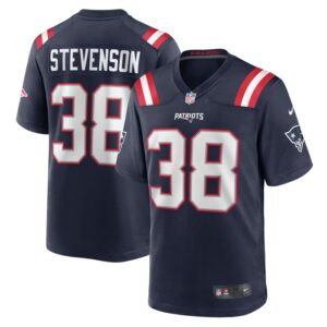 Rhamondre Stevenson New England Patriots Nike Game Jersey - Navy- 49Native