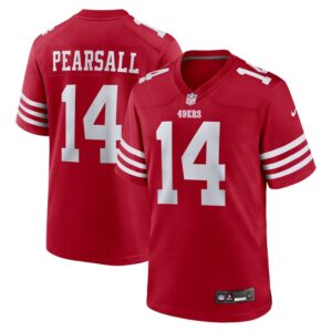 Ricky Pearsall San Francisco 49ers Nike 2024 NFL Draft First Round Pick Player Game Jersey - Scarlet- 49Native