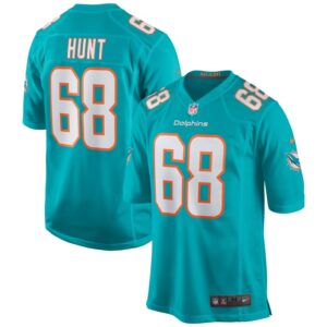 Robert Hunt Miami Dolphins Nike Game Jersey - Aqua- 49Native