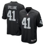 Robert Spillane Las Vegas Raiders Nike Game Player Jersey - Black- 49Native