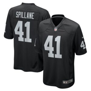 Robert Spillane Las Vegas Raiders Nike Game Player Jersey - Black- 49Native