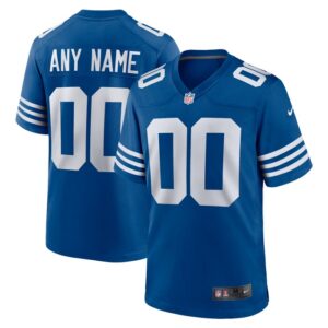 Indianapolis Colts Nike Alternate Custom Jersey - Royal- 49Native