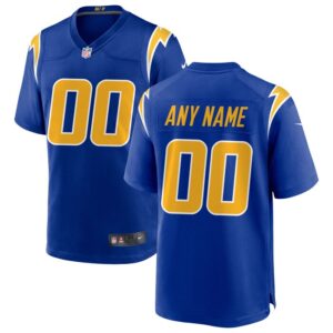 Los Angeles Chargers Nike Alternate Custom Game Jersey - Royal- 49Native