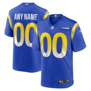 Los Angeles Rams Nike Custom Game Jersey - Royal- 49Native
