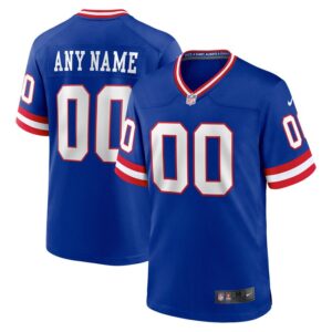 New York Giants Nike Classic Custom Game Jersey - Royal- 49Native