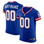 New York Giants Nike Classic Vapor Elite Custom Jersey - Royal- 49Native