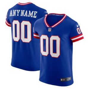 New York Giants Nike Classic Vapor Elite Custom Jersey - Royal- 49Native