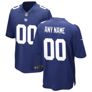 New York Giants Nike Custom Game Jersey - Royal- 49Native