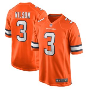 Russell Wilson Denver Broncos Nike Alternate Game Jersey - Orange- 49Native