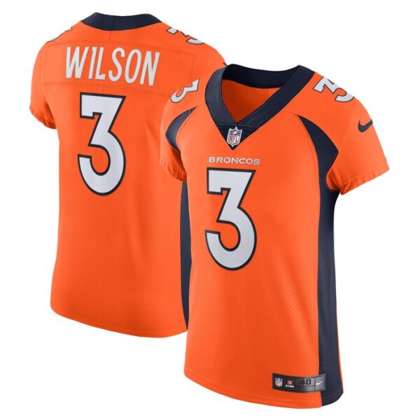 Russell Wilson Denver Broncos Nike Vapor Elite Jersey - Orange- 49Native