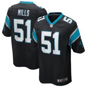 Sam Mills Carolina Panthers Nike Game Retired Player Jersey - Black- 49Native