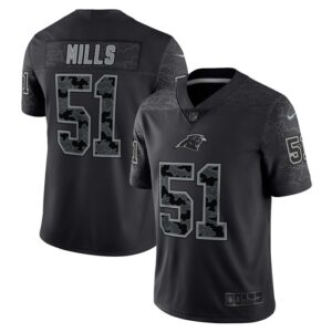 Sam Mills Carolina Panthers Nike Retired Player RFLCTV Limited Jersey - Black- 49Native