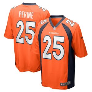 Samaje Perine Denver Broncos Nike Game Player Jersey - Orange- 49Native