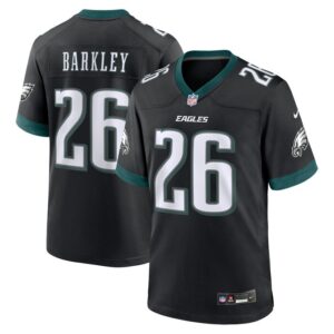 Saquon Barkley Philadelphia Eagles Nike Alternate Game Jersey -  Black- 49Native