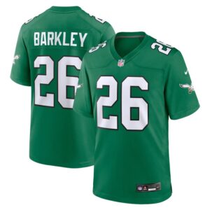 Saquon Barkley Philadelphia Eagles Nike Alternate Game Jersey -  Kelly Green- 49Native
