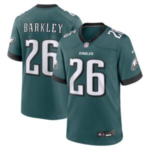 Saquon Barkley Philadelphia Eagles Nike Game Player Jersey - Midnight Green- 49Native