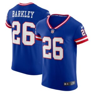 Saquon Barkley New York Giants Nike Classic Vapor Elite Player Jersey - Royal- 49Native
