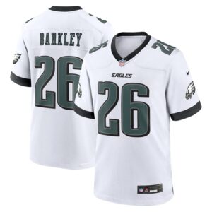 Saquon Barkley Philadelphia Eagles Nike White Game Jersey -  White- 49Native