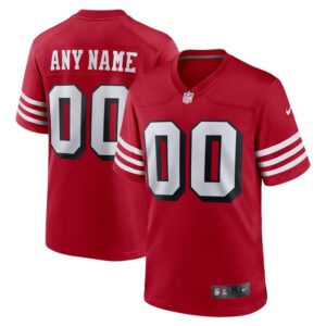 San Francisco 49ers Nike Alternate Custom Game Jersey - Scarlet- 49Native