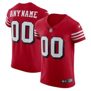 San Francisco 49ers Nike Alternate Vapor Elite Custom Jersey - Scarlet- 49Native