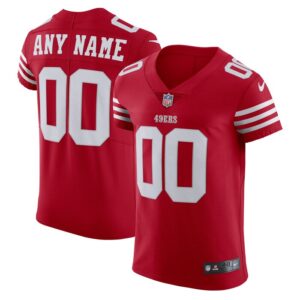 San Francisco 49ers Nike Vapor Elite Custom Jersey - Scarlet- 49Native