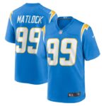Scott Matlock Los Angeles Chargers Nike Team Game Jersey - Powder Blue- 49Native