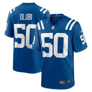 Segun Olubi Indianapolis Colts Nike Game Player Jersey - Royal- 49Native