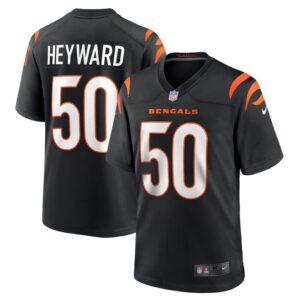 Shaka Heyward Cincinnati Bengals Nike Team Game Jersey -  Black- 49Native