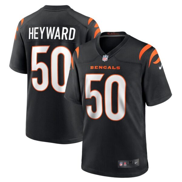 Shaka Heyward Cincinnati Bengals Nike Team Game Jersey -  Black- 49Native