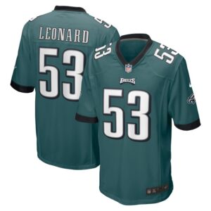 Shaquille Leonard Philadelphia Eagles Nike  Game Jersey - Midnight Green- 49Native