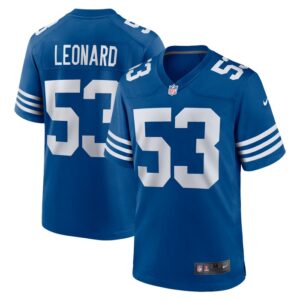 Shaquille Leonard Indianapolis Colts Nike Alternate Game Jersey - Royal- 49Native