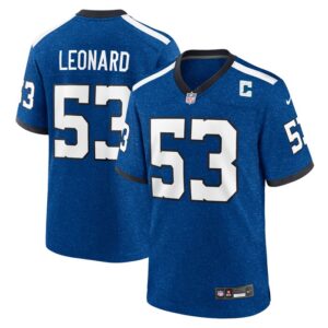 Shaquille Leonard Indianapolis Colts Nike Indiana Nights Alternate Game Jersey - Royal- 49Native