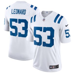 Shaquille Leonard Indianapolis Colts Nike Vapor Limited Jersey - White- 49Native