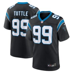 Shy Tuttle Carolina Panthers Nike Game Player Jersey - Black- 49Native