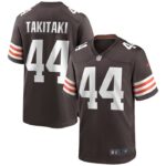 Sione Takitaki Cleveland Browns Nike Game Jersey - Brown- 49Native