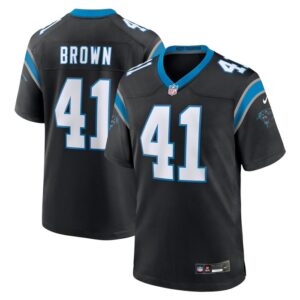 Spencer Brown Carolina Panthers Nike Team Game Jersey - Black- 49Native