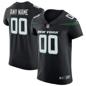 New York Jets Nike Vapor Untouchable Elite Custom Jersey - Stealth Black- 49Native
