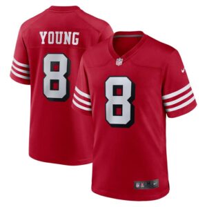 Steve Young San Francisco 49ers Nike Retired Alternate Game Jersey - Scarlet- 49Native
