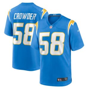 Tae Crowder Los Angeles Chargers Nike Team Game Jersey - Powder Blue- 49Native