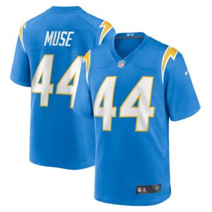 Tanner Muse Los Angeles Chargers Nike Team Game Jersey -  Powder Blue- 49Native