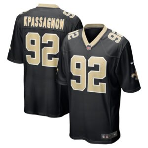 Tanoh Kpassagnon New Orleans Saints Nike Game Player Jersey - Black- 49Native