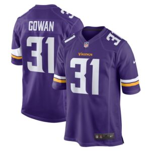 Tay Gowan Minnesota Vikings Nike Home Game Player Jersey - Purple- 49Native