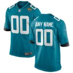 Jacksonville Jaguars Nike Alternate Custom Game Jersey - Teal- 49Native