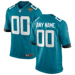 Jacksonville Jaguars Nike Alternate Custom Game Jersey - Teal- 49Native