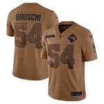 Tedy Bruschi New England Patriots Nike 2023 Salute To Service Retired Player Limited Jersey - Brown- 49Native
