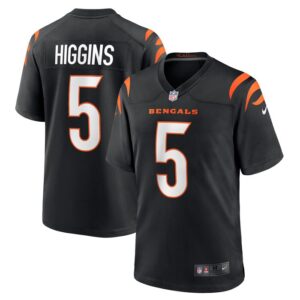 Tee Higgins Cincinnati Bengals Nike Game Player Jersey - Black- 49Native