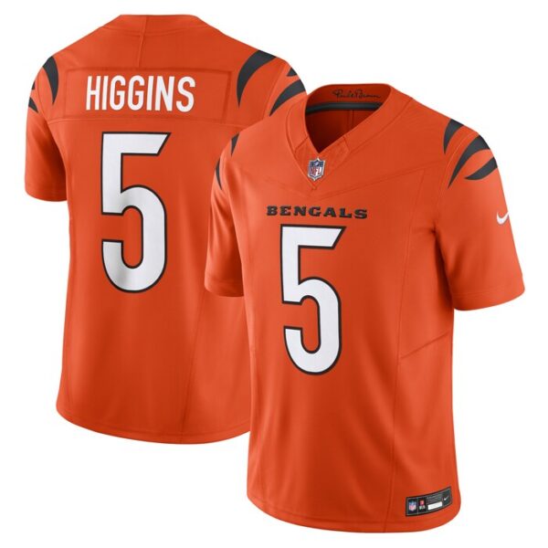 Tee Higgins Cincinnati Bengals Nike Vapor F.U.S.E. Limited Jersey - Orange- 49Native