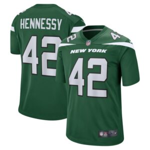 Thomas Hennessy New York Jets Nike Game Jersey - Gotham Green- 49Native